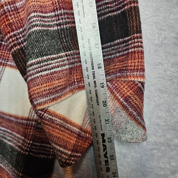 Kensie Women 1x Plaid Flannel lined Jacket Pockets Work gorpcore outdoor shacket - Picture 6 of 15